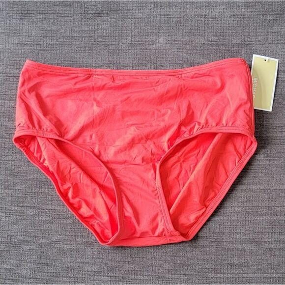 Michael Kors Logo Ring Bandini Swim Halter Top & Bottom 2 piece Set - Sea Coral - Picture 13 of 16